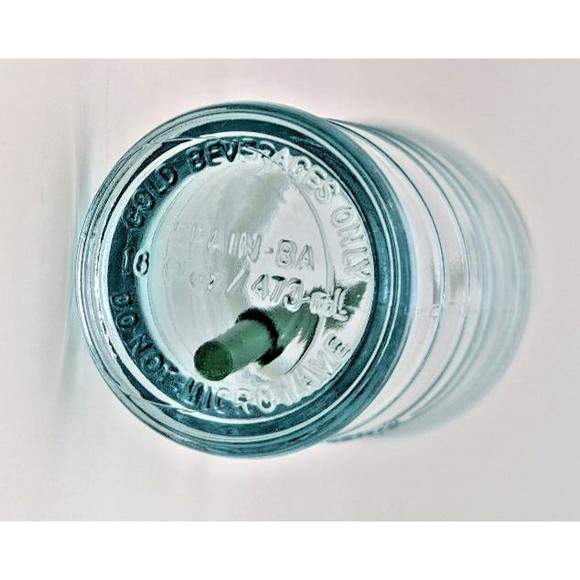 Starbucks Recycled Glass Cold-To-Go Cup Spain Siren Logo 16 oz Grande Straw NEW - Picture 3 of 7